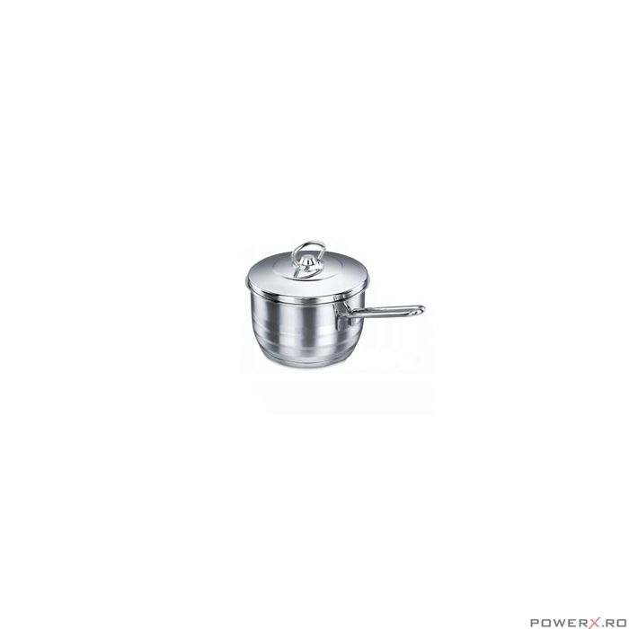 Cratita din inox cu capac, 16x10cm 2litri, compatibila cu plita cu