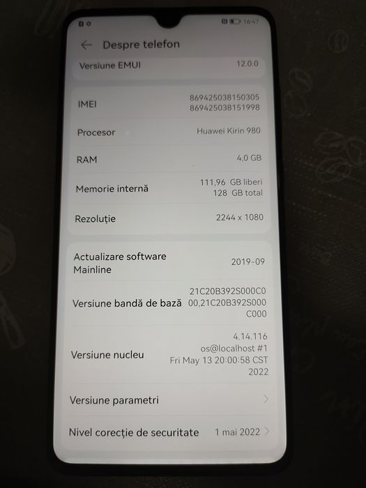 Huawei mate 20 ,128 GB liber retea