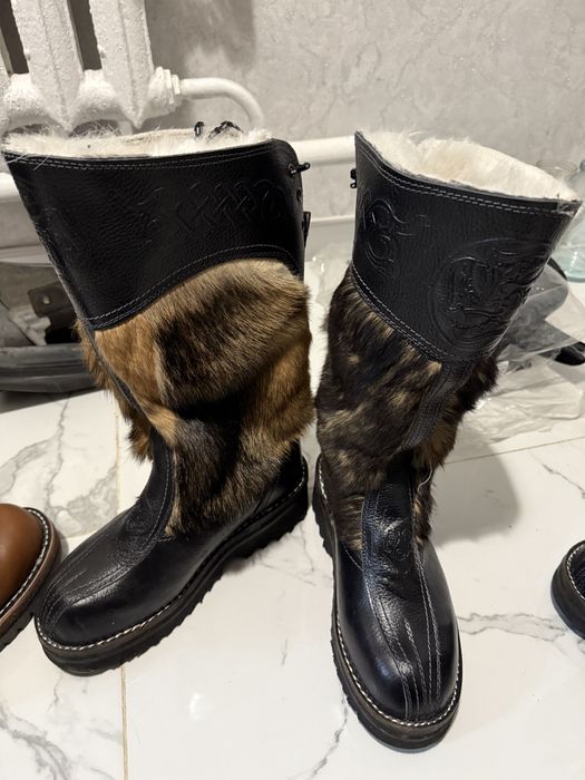 Натуральный кожанный унты Волк як верблюд сабака