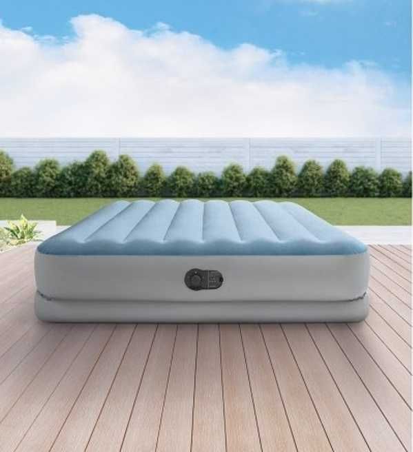 НАДУВАЕМ двоен ДЮШЕК легло, матрак спалня  203X152X36 СМ с USB помпа