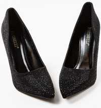 Дамски обувки с ток с камъни 36