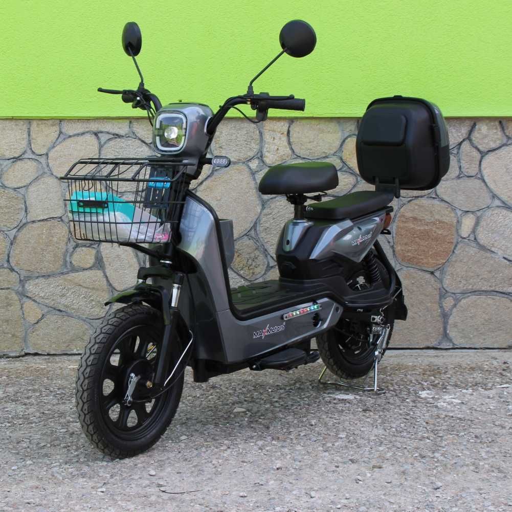 Ел.скутер – велосипед MaxMotors със 16″ гуми, 750W, 48V/20Ah GRAY
