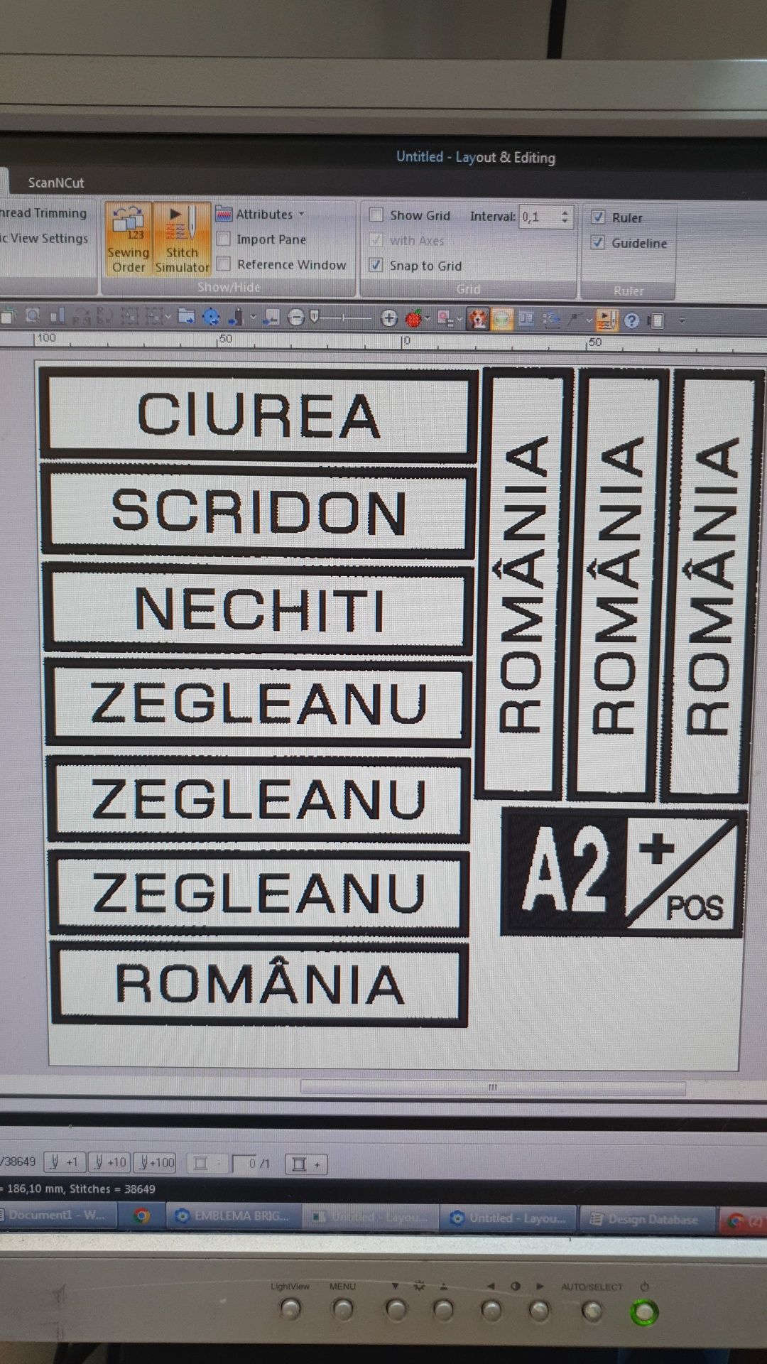 Broderie computerizată, grade,embleme militare