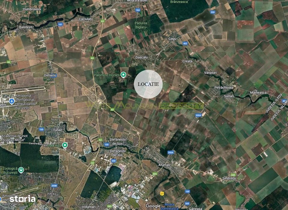 Dascalu, Ilfov, 2 ha teren de vanzare