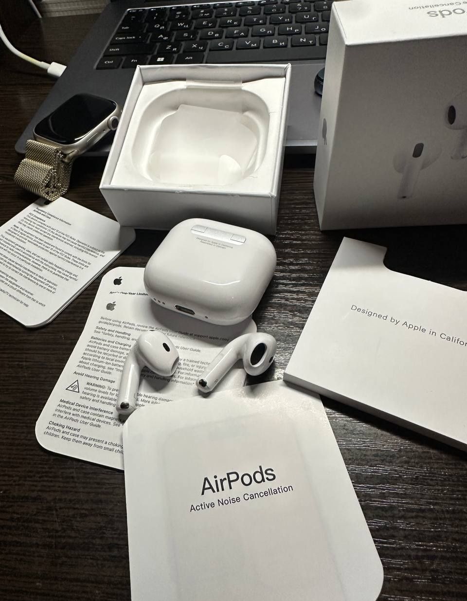 AirPods 4 Anc Оргинал 100% Идеал Состояния ИЗ США Гарантия