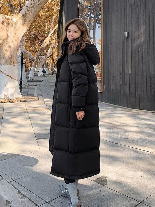 Женская куртка пуховик длинный ращмер М 46-50 зимний тёплый