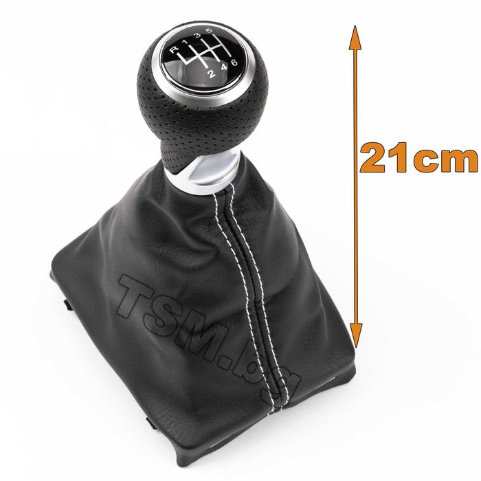 Кожена Топка Скоростен Лост с маншон за AUDI A4 A5 B8 Q5 8R АУДИ А4 А5