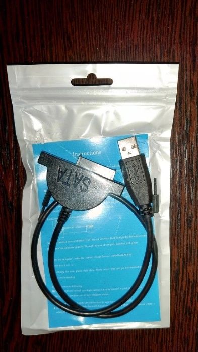 Кабел USB към 13Pin Slimline SATA Laptop CD/DVD Rom Optical Адапторен