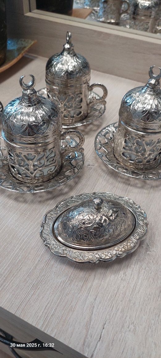 Сервиз на 6 персон, металлический Турция