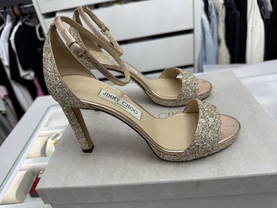 Sandale Jimmy Choo Misty 100 gliter 37.5