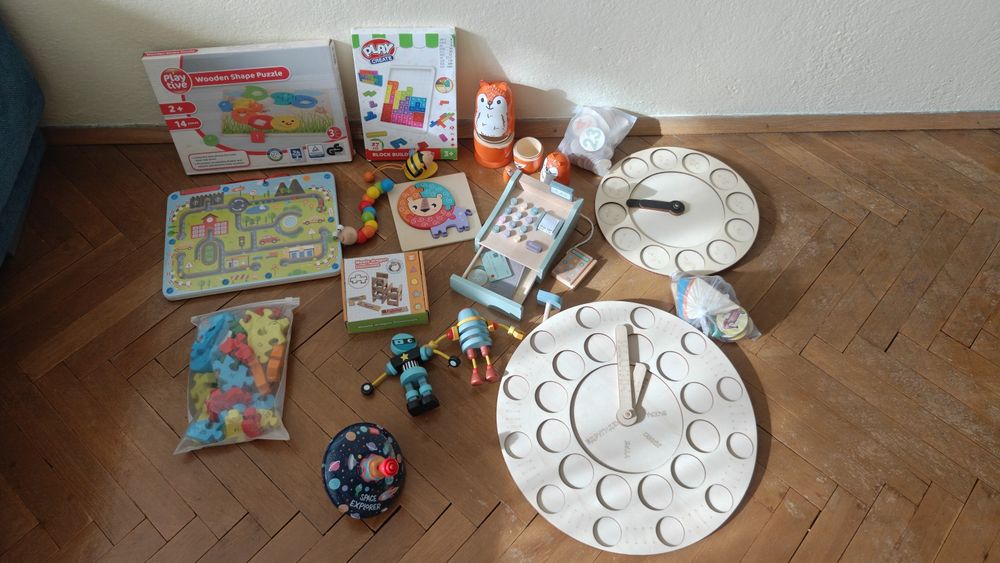 Запазени дървени образователни играчки за деца (2-3 г.) – Монтесори