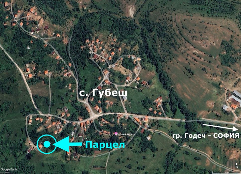 Продава се парцел в регулация с  партида за ток на 60 км. от София