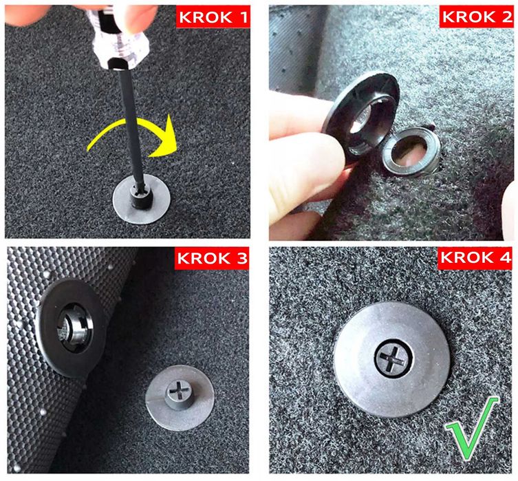 Убегают коврики ? Клипсы крепления ковриков.