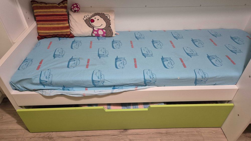 Dormitor complet copii, paturi supraetajate, saltele incluse