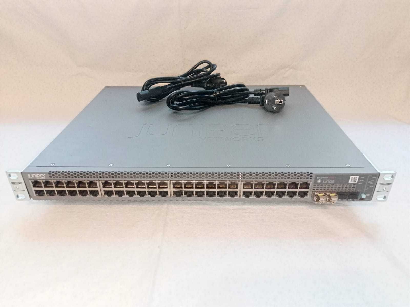 Коммутатор Juniper EX3400-48P, 48xGE, 4x10GE SFP+, 2x40GE QSFP+, PoE+