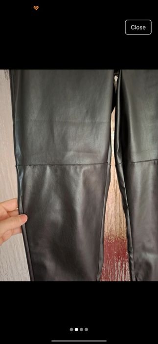 Pantaloni piele negri