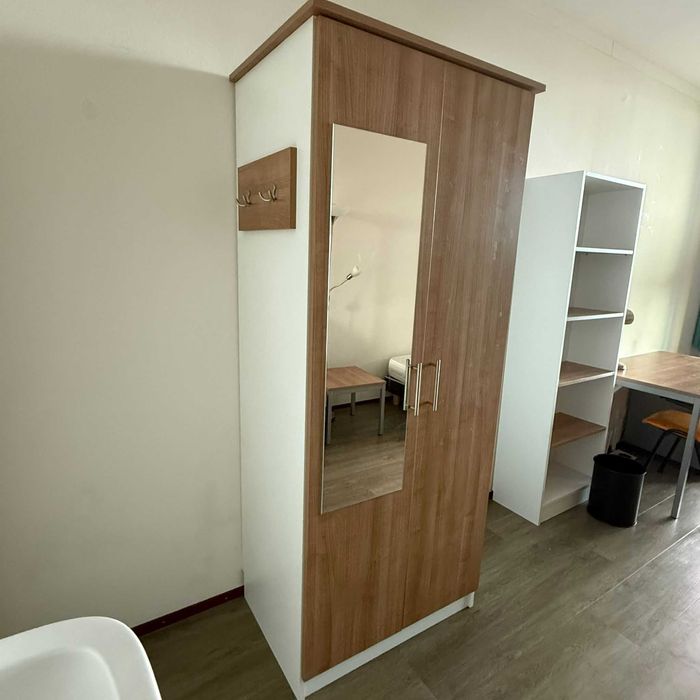 Dulap din PAL cu 2 usi, natur-alb H200