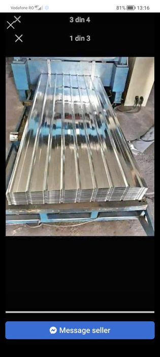 Tabla cutata zincata colorata pret negociabil transport gratuit