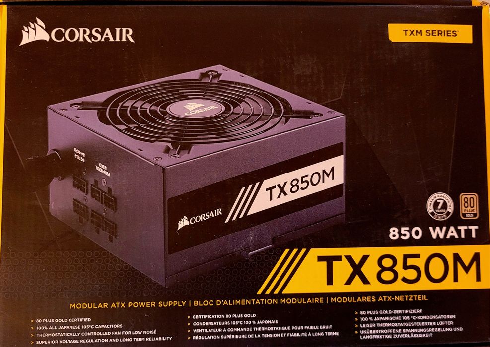 Sursa Corsair TX850M, 80+ Gold, 850W , la cutie