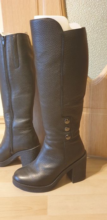 Cizme noi piele naturala negre inalte 36