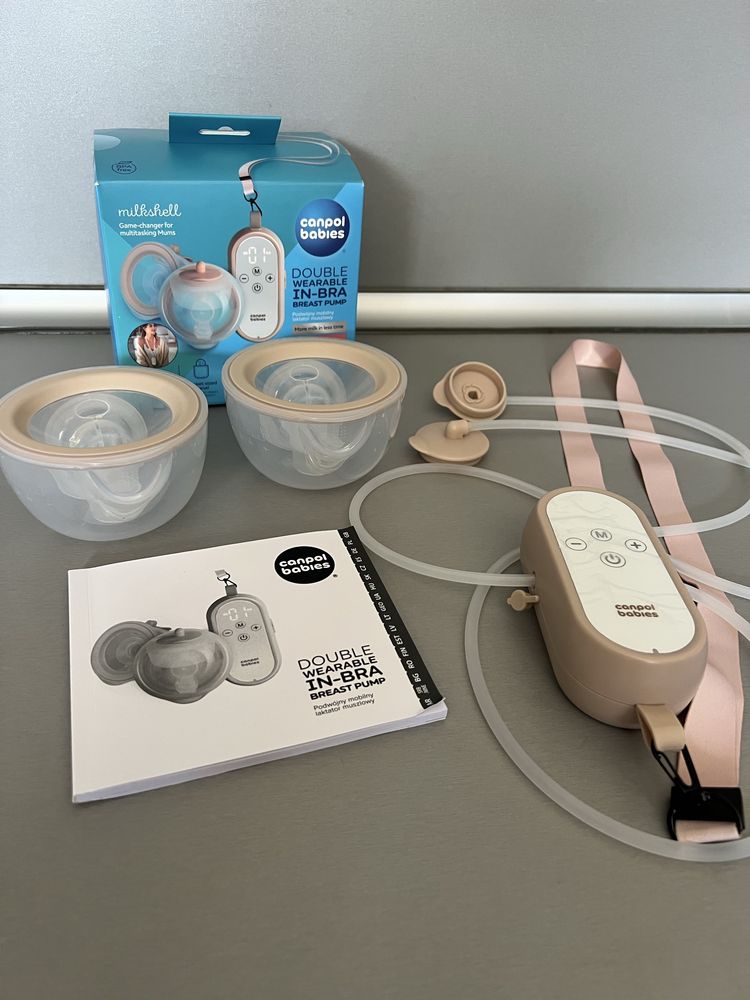 CANPOL Електрическа помпа за кърма двойна HANDS FREE MILKSHELL