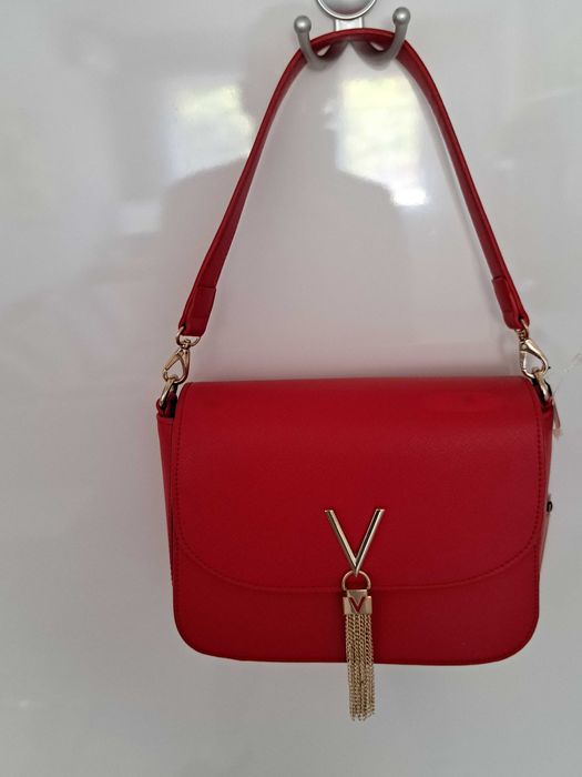 Vand geanta de umar Valentino Divina Rosso - noua