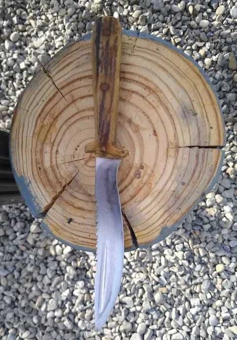 Cuțite vânătoare inox forjat, mânere corn de cerb, lucrate manual!