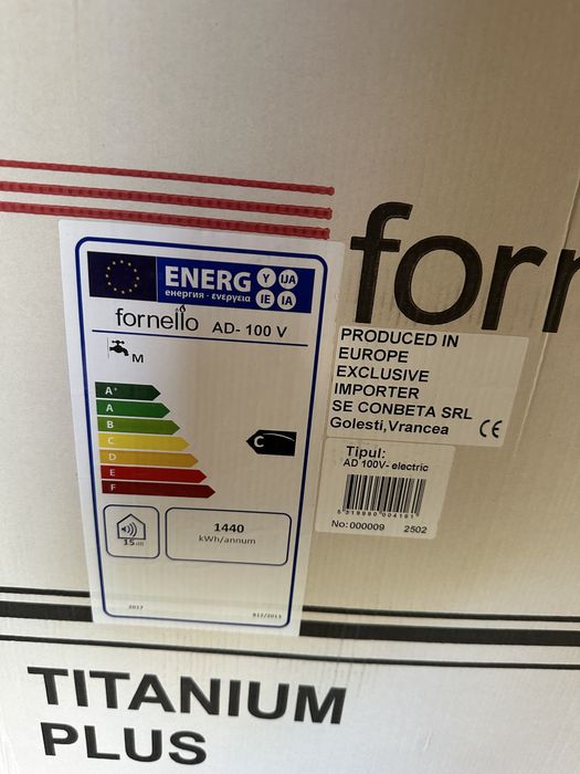 Boiler electric fornello titanium plus 1500 kw