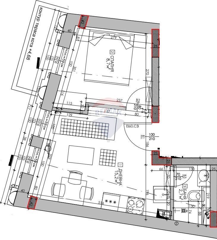 Продава се Двустаен апартамент в Варна, ЖП Гара - 50 кв.м за 3486 €/кв.м - Снимка #6