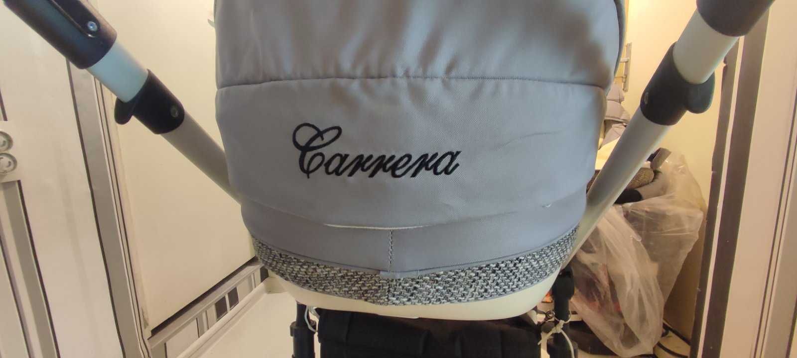 Продавам бебешка количка Carrera 3в1,заедно с кошара и матрак