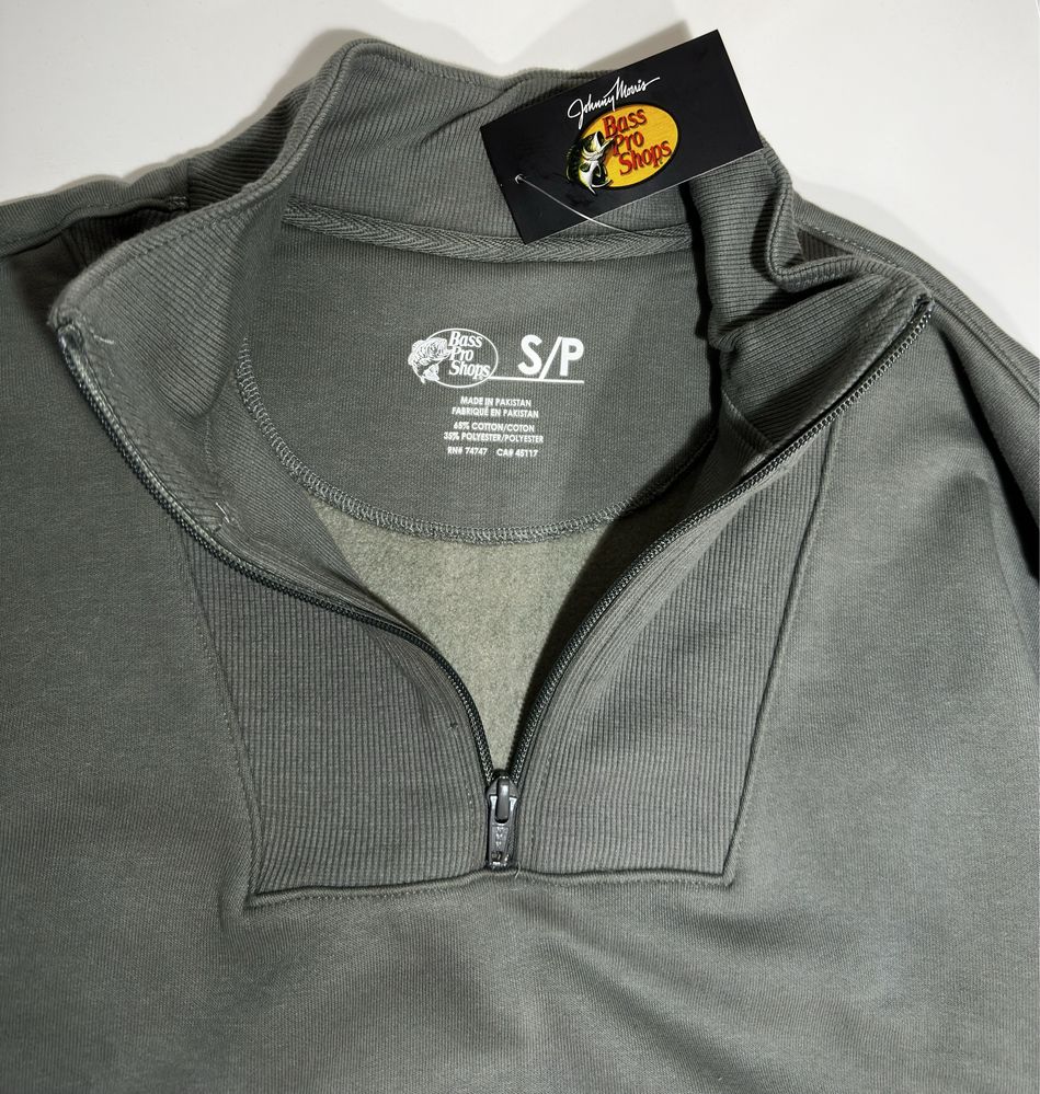 Bluza dama cu fermoar, interior fleece, originala Bass Pro Shops USA