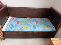 Детско легло с две чекмеджета и от кожа