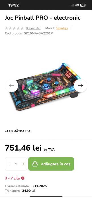Joc Pinball copii utilizat o data