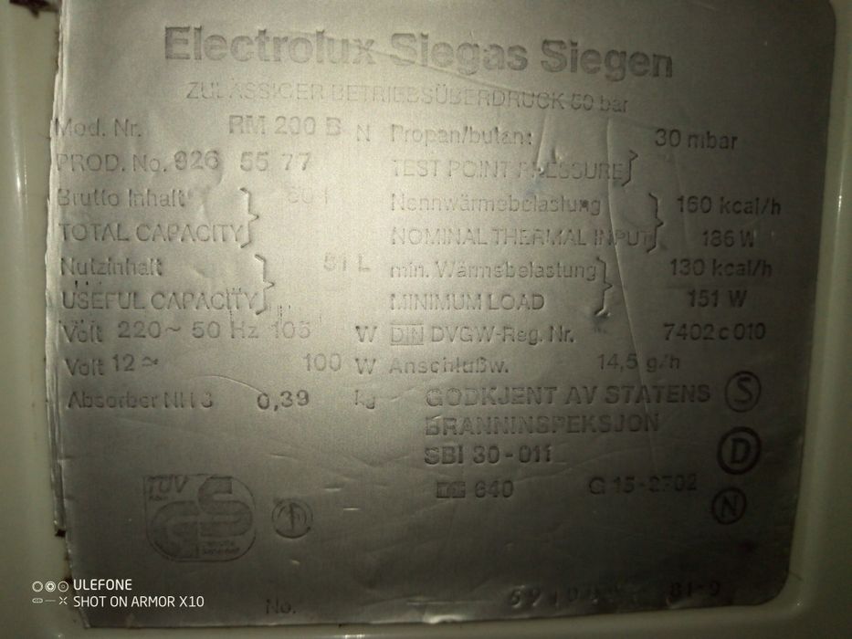 Frigider rulotă camper Electrolux gaz 220 V 12 V