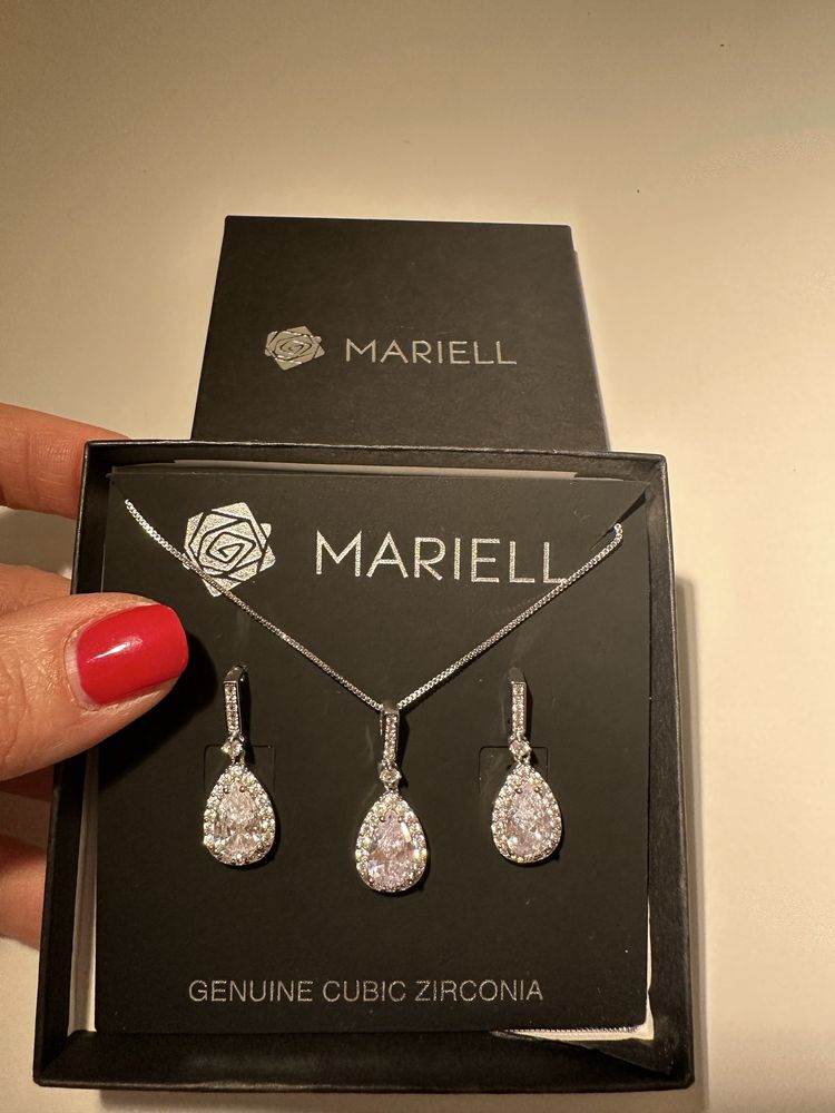 MARIELL - Елегантно колие с висулка и обеци сребро, купени от САЩ