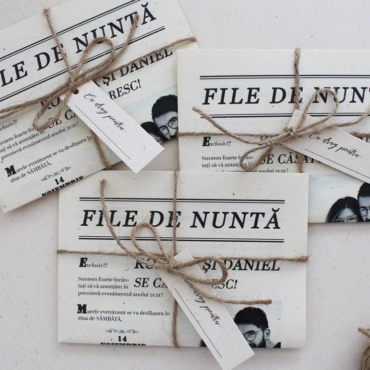 Invitatii de nunta ziar