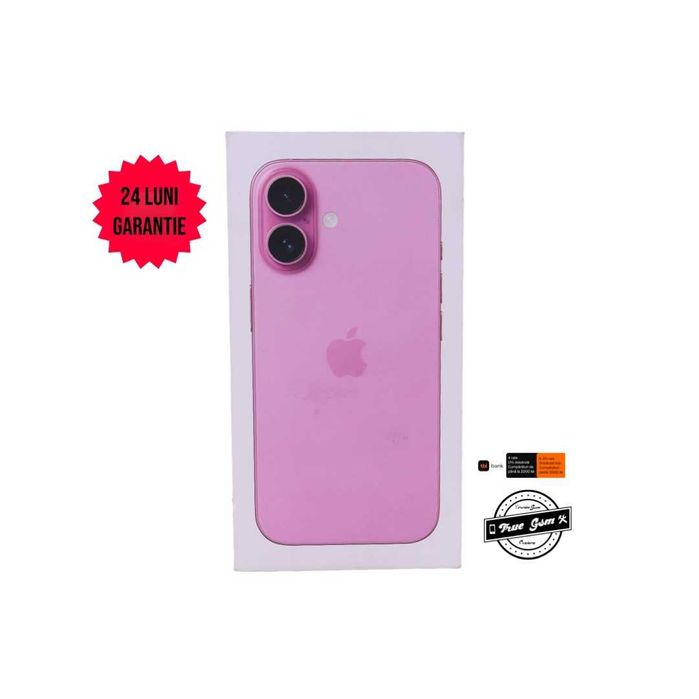 iPhone 16 128GB Pink - GARANTIE 24 LUNI | TrueGSM