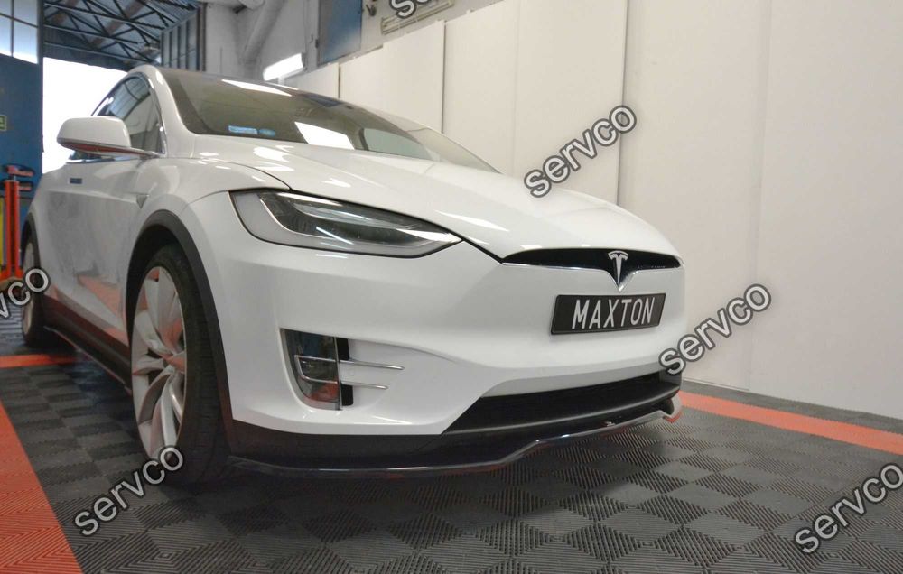 Prelungire splitter bara fata Tesla Model X 2015- v2 - Maxton Design