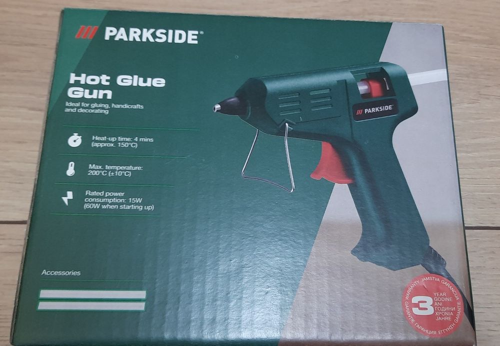 Pistol de lipit la cald Parkside, diametru 7mm,60w,200  C, 220V,Nou!