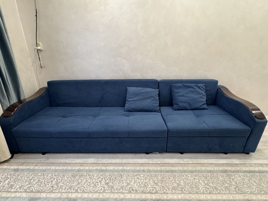 Диван синий цвет 3метр