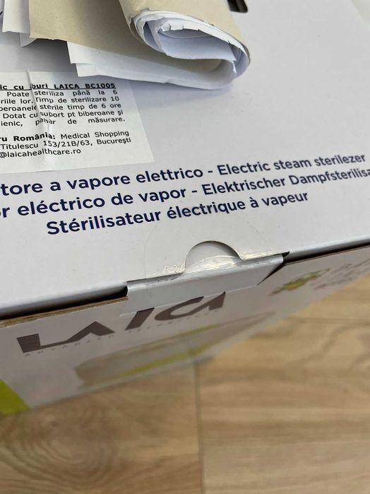 NOU- Sterilizator cu aburi-Laica BC1005 pentru biberoane.