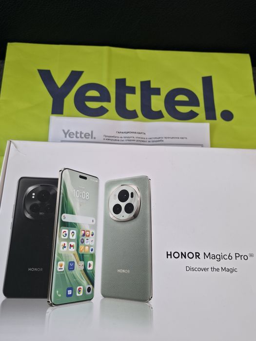 КАТО НОВ 512GB Honor Magic 6 Pro Гаранция Yettel 2027 Green | Зелен