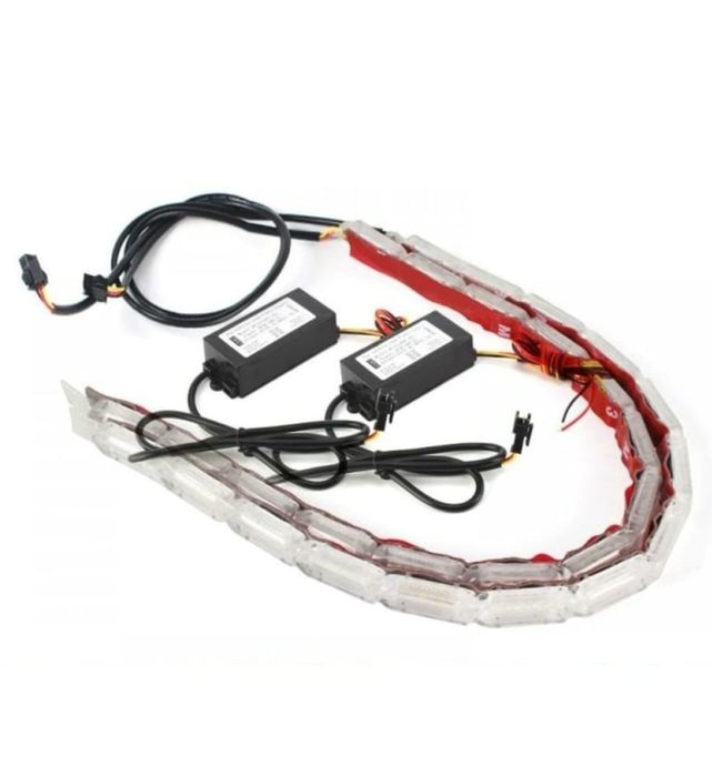 Set lumini de zi DRL 50cm cu semnalizare dinamica