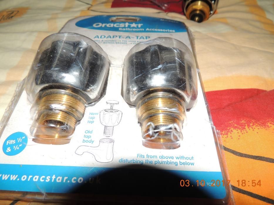 Adaptor obertainer 1/2" la 3/4"- set cu rozete metalice