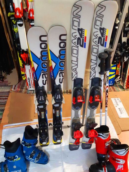 Schiuri clapari ski si bete set schi copii