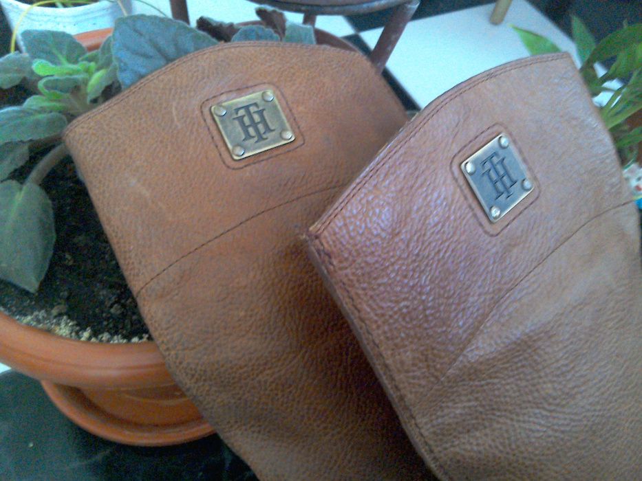 Cizme Tommy Hilfiger, piele, ORIGINALE,coniac - 38 Stare Perfecta