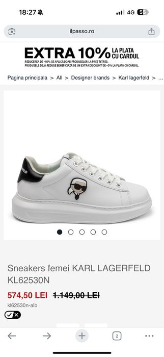 Adidasi Karl Lagerfeld, purtati, ORIGINALI