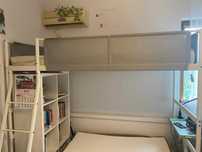 Cadru pat supraetajat, alb/gri, 90x200 cm VITVAL - IKEA plus saltea