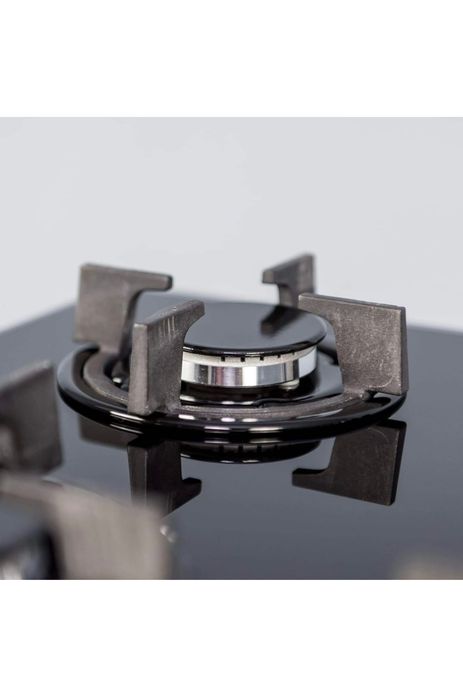 Plita SIA de sticla pe gaz cu 4 ochiuri neagra