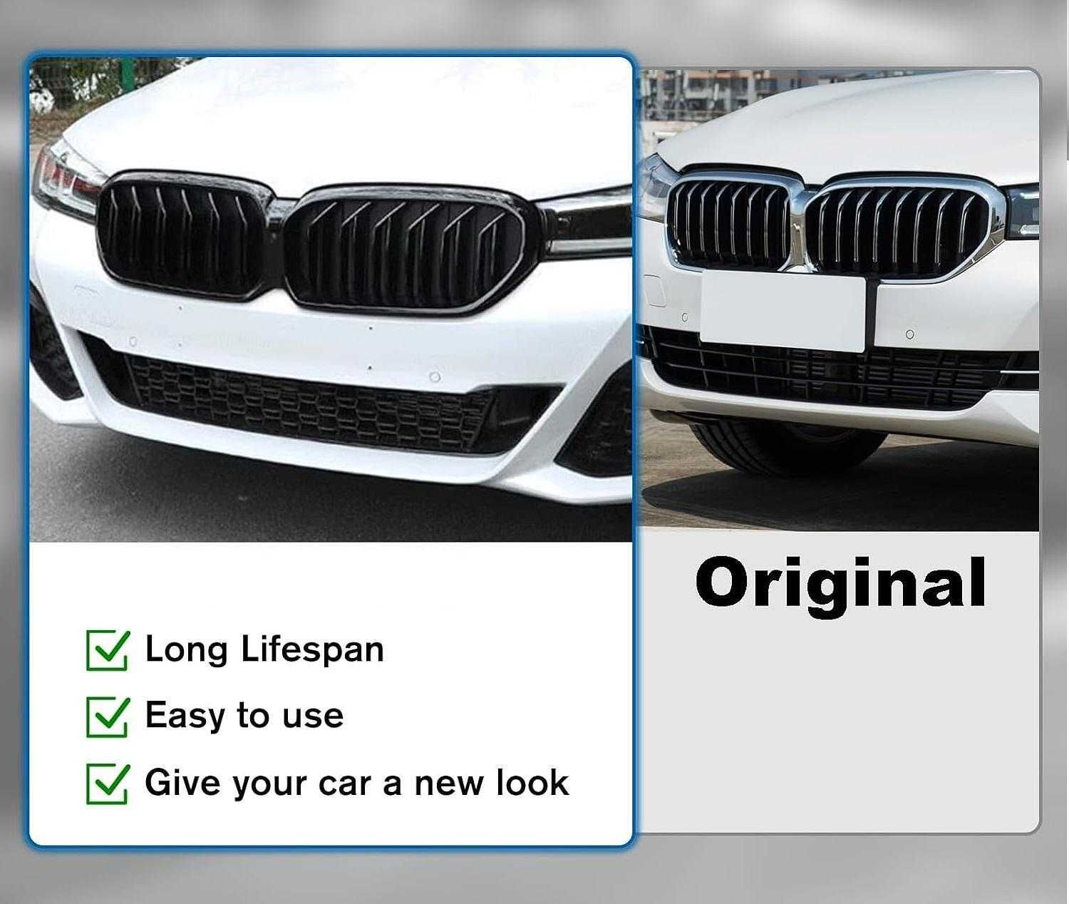 Двойни бъбреци решетки, BMW G30, G31, G38, 2020-2023 г., черен гланц